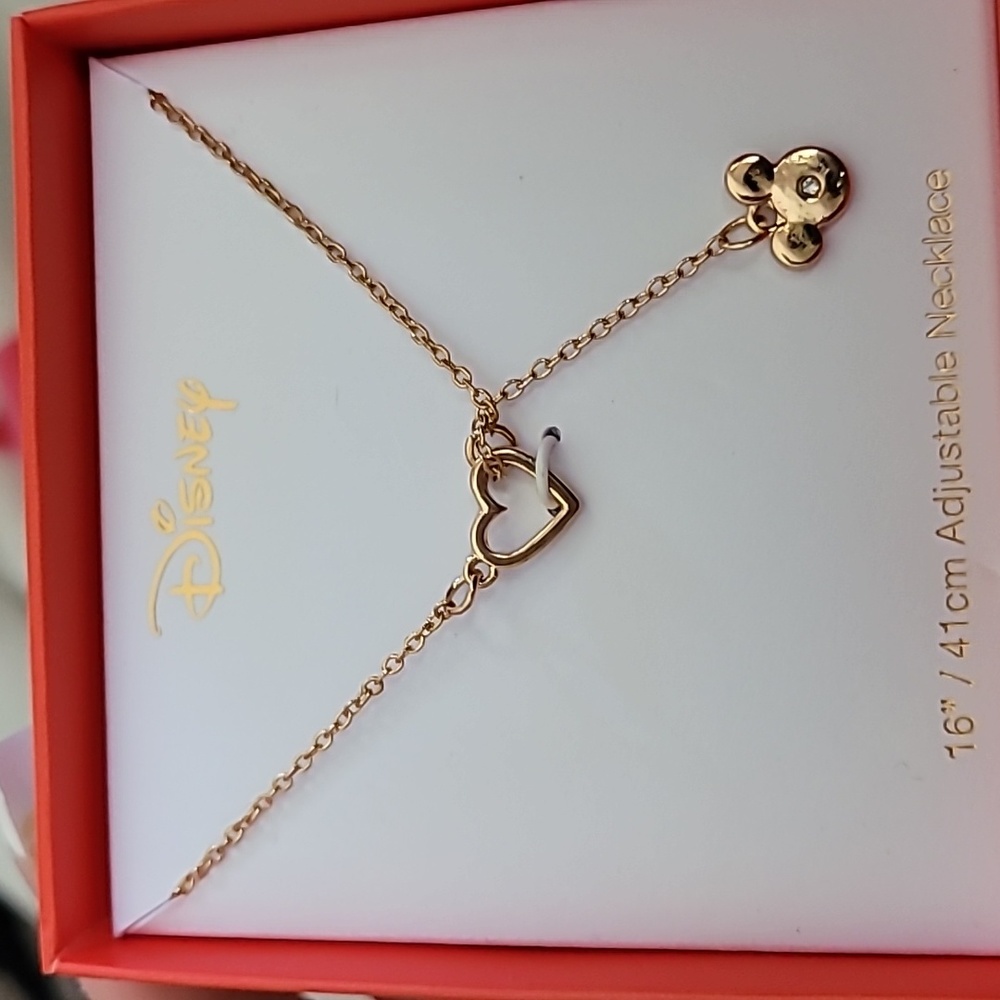 Magical Mickey Mouse and Heart Pendant Lariat Necklace Magical Mickey Mouse and - Picture 7 of 7
